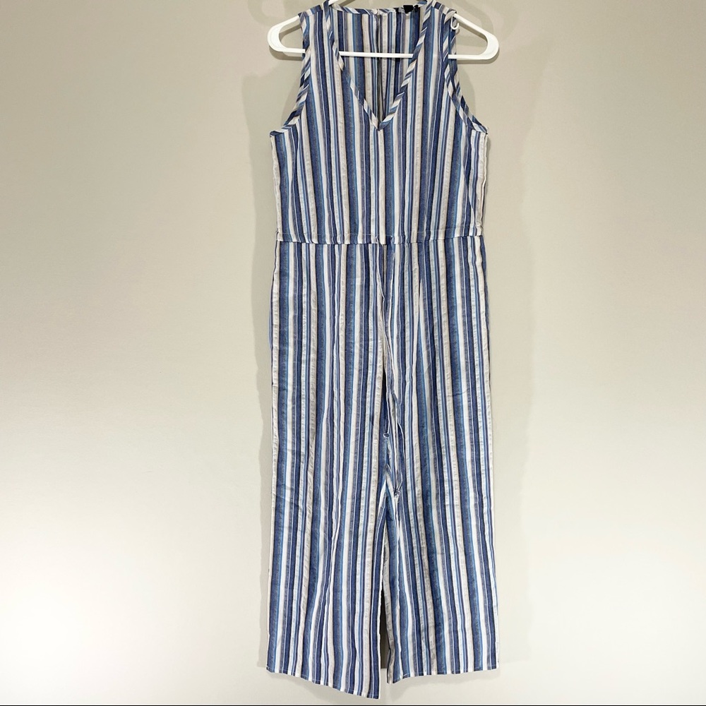 Drew by Anthropologie Blue Stripped Jumpsuit Size XS